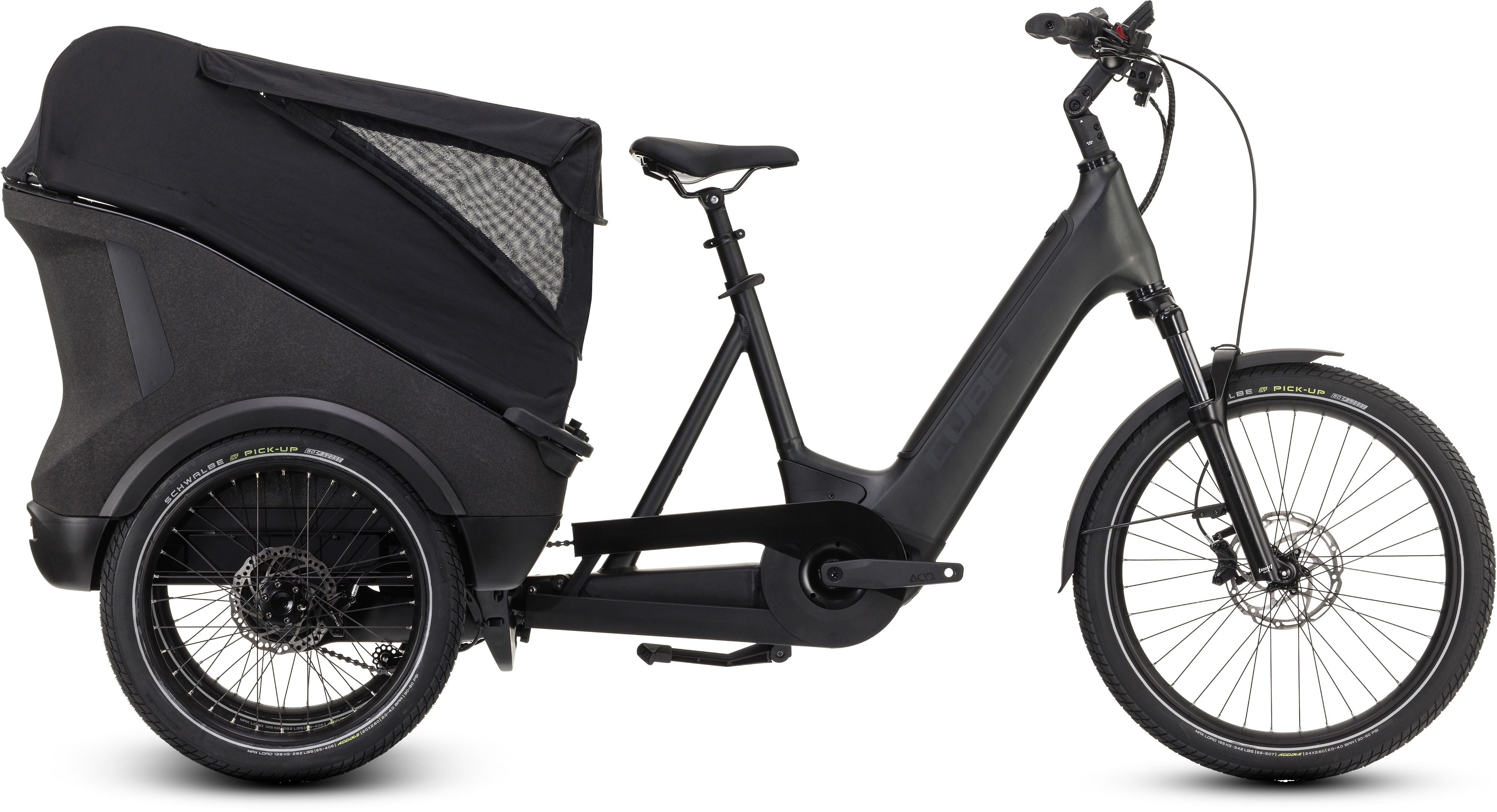 Vélo cargo électrique Cube trike hybrid cargo 750 grey´n´reflex